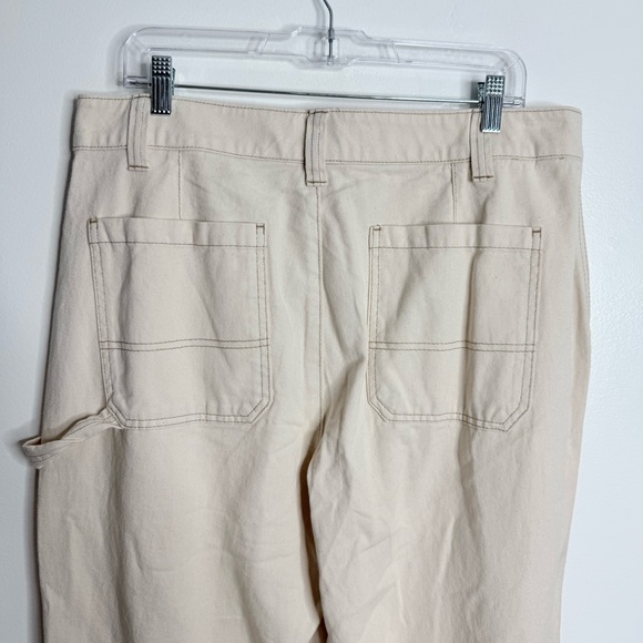 NWT Old Navy Utility Straight High‎ Rise Beige Size 14 Minimalist Neutral Modern - Picture 10 of 10
